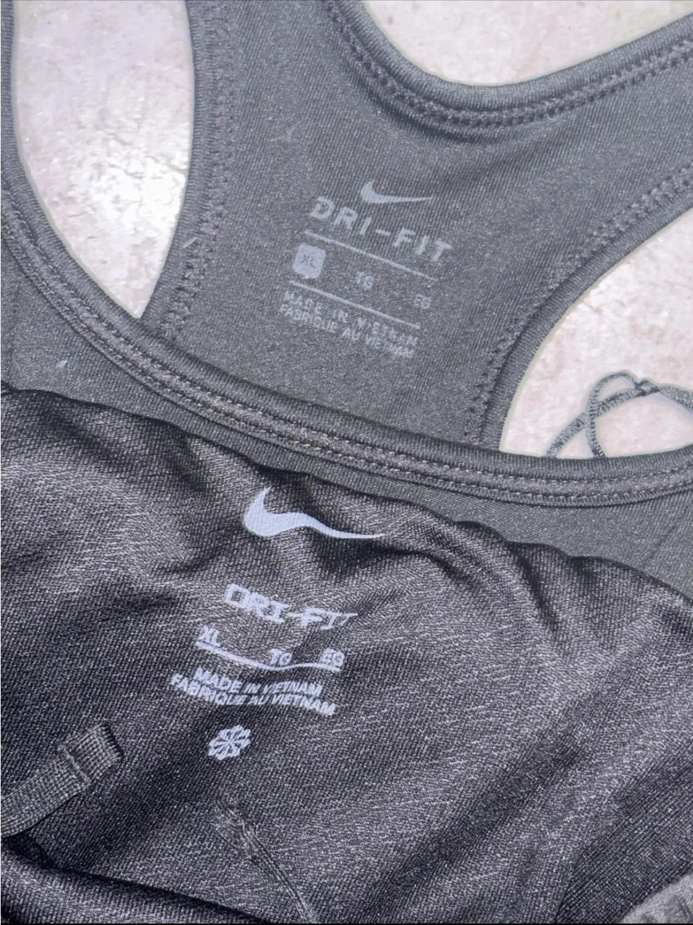 Nike Dri Fit 2Pc Set Center Swoosh Sports Bra Athletic Shorts Black Fits SZ.S - Picture 3 of 9